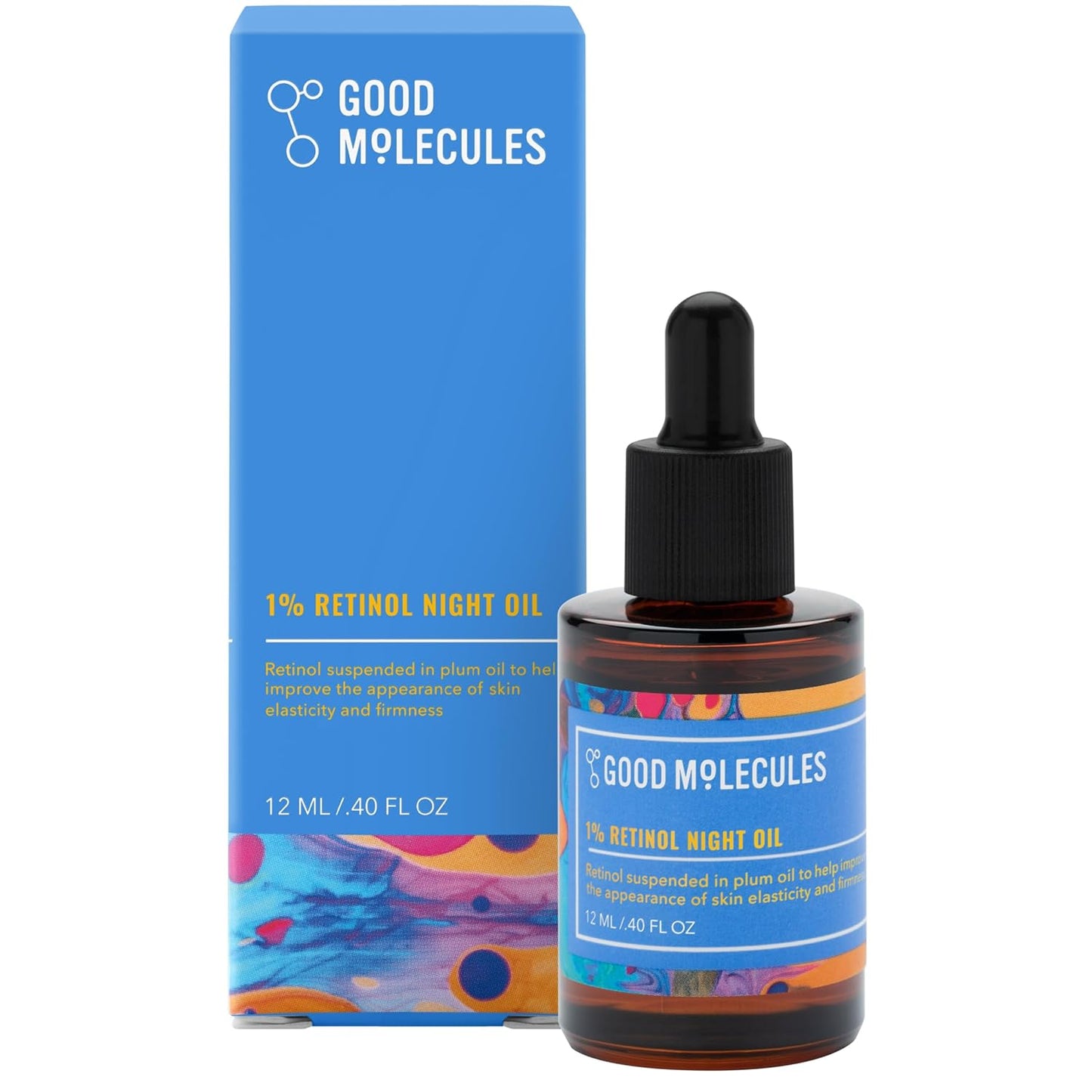 Good Molecules 1% Retinol Night Oil - Retinol and Rosehip Face Oil Formula for Look of Fine Lines & Wrinkles, Anti-Aging, Skin Firming, and Moisturizing - Skin Care for Face