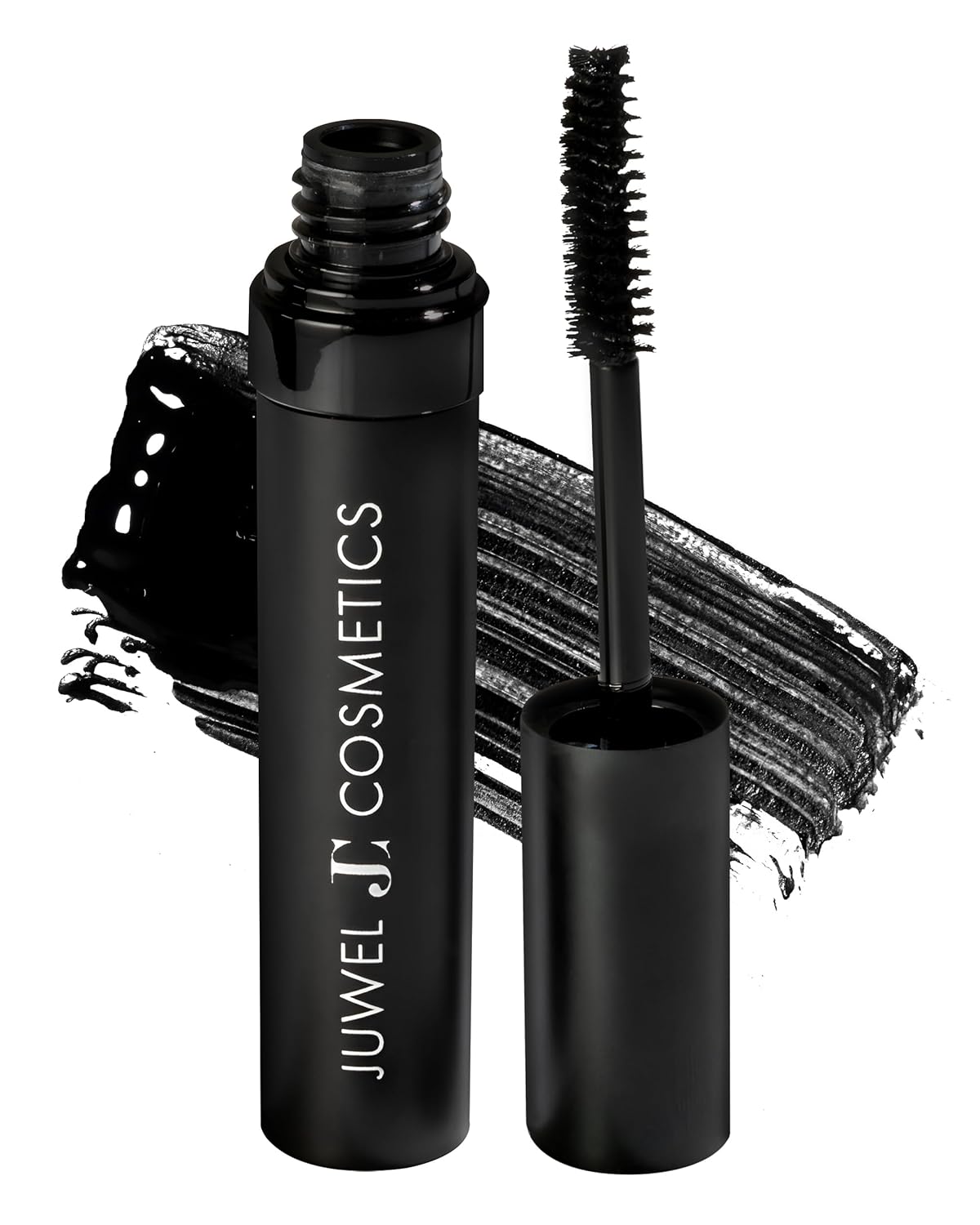 Juwel Cosmetics Onyx Black, Volumizing and Lengthening Mascara, Long-Wear Waterproof Mascara with Carnauba Wax and Beeswax, pH Balanced for Sensitive Eyes, Paraben-free, 10ml