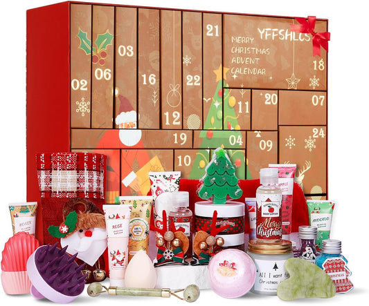 Advent Calendar 2025, 24 Days of Beauty Advent Calendar, Bath Gifts Sets for Women, Countdown Calendar for Christmas Holiday