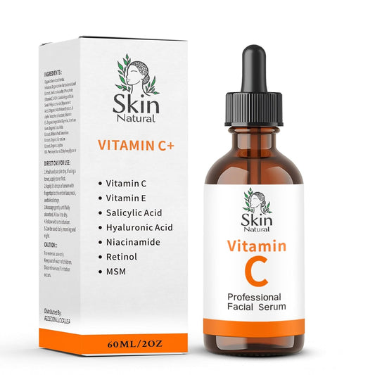 Vitamin C Serum for Face with Hyaluronic Acid & Vit E - Brightening Vitamin C Face Serum for Dark Spots & Anti Aging Facial Care - Natural Facial Serums for All Skin Types - 2 fl. oz