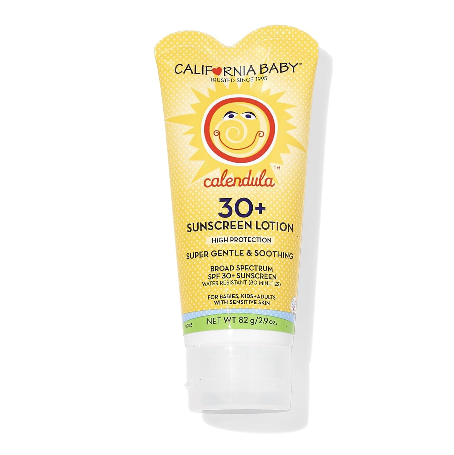California Baby Calendula SPF 30+ Sunscreen | Mineral Based | Titanium Dioxide | Travel Size Baby Sunscreen for Face + Body | Lavender Scent | 2.9oz