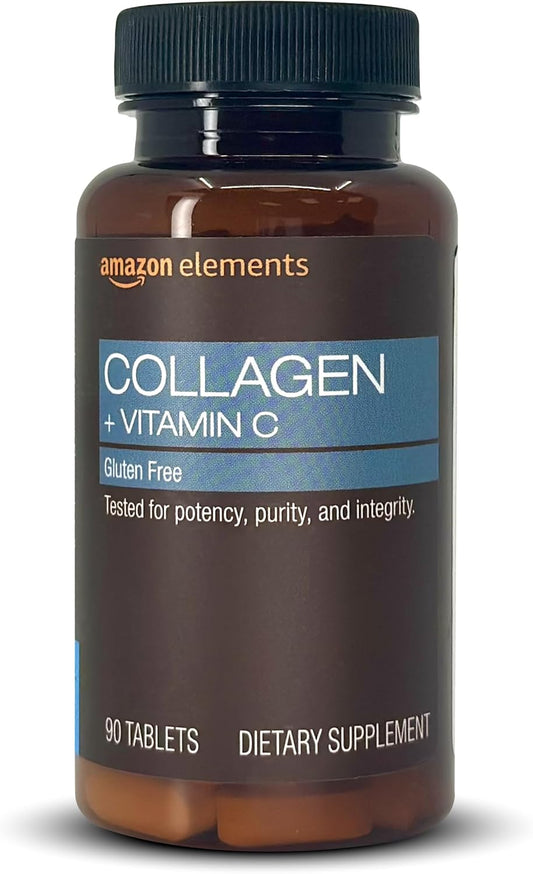 ND Elements Collagen Peptides + Vitamin C, 2500 mg Collagen Peptides per Serving, 90 Tablets, 1 Month Supply