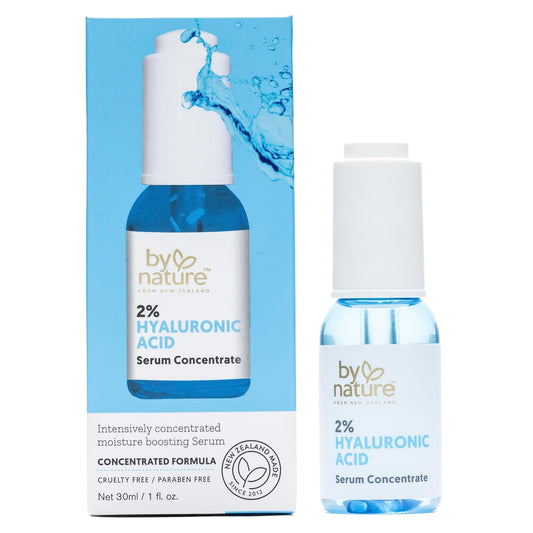 By Nature 2% Hyaluronic Acid Serum for Face & Neck - Skincare from New Zealand - 2% Hyaluronic Acid Facial Serum Concentrate - 1fl. Oz