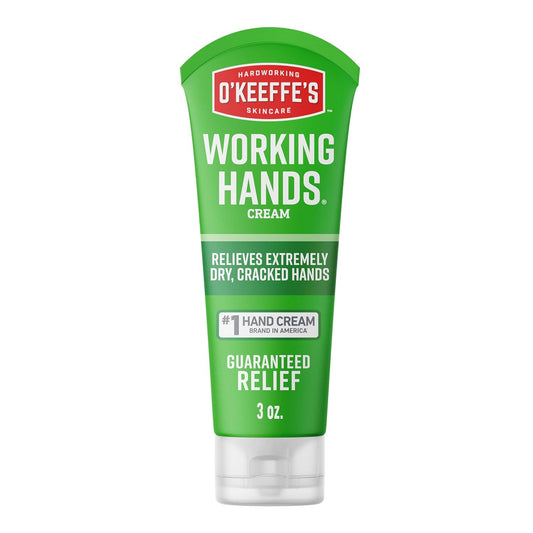 O'Keeffe's Working Hands Hand Cream for Extreme Dryness - 3 oz Travel Size Tube (1 Pack) - Repairing Skincare for Cracked, Dry Hands