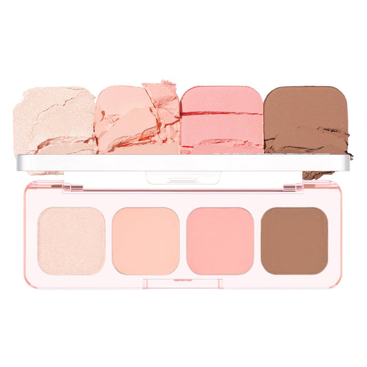 lilybyred Mood It Palette | 4-Shade Korean Eyeshadow Palette, Pre-Matched Personal Tone, Soft Blending, Buildable Coverage, Matte & Shimmer Finish, Daily Wear, Compact Size, 0.11 oz. (01 Fresh It)