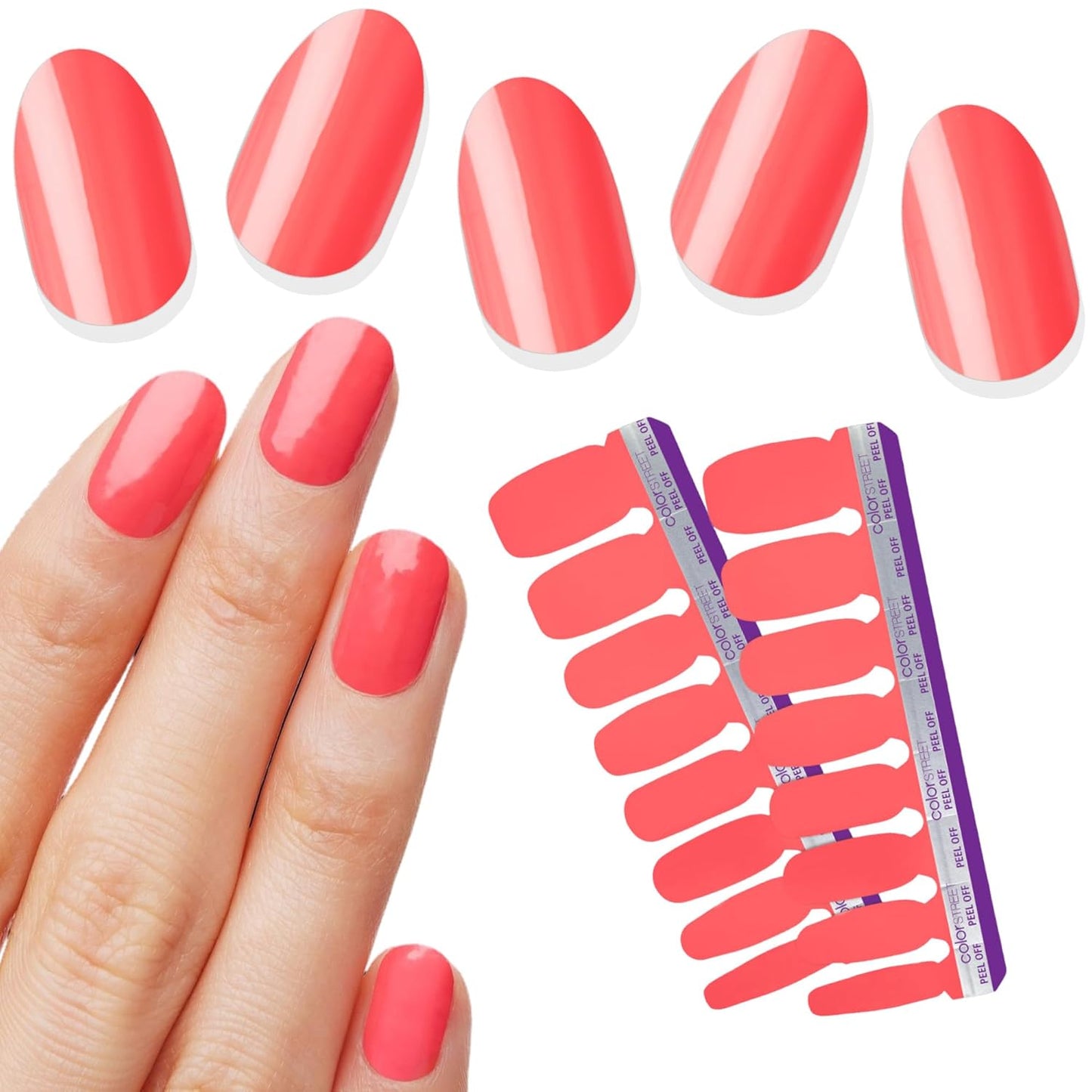 Color Street Peach Tea Nail Strips