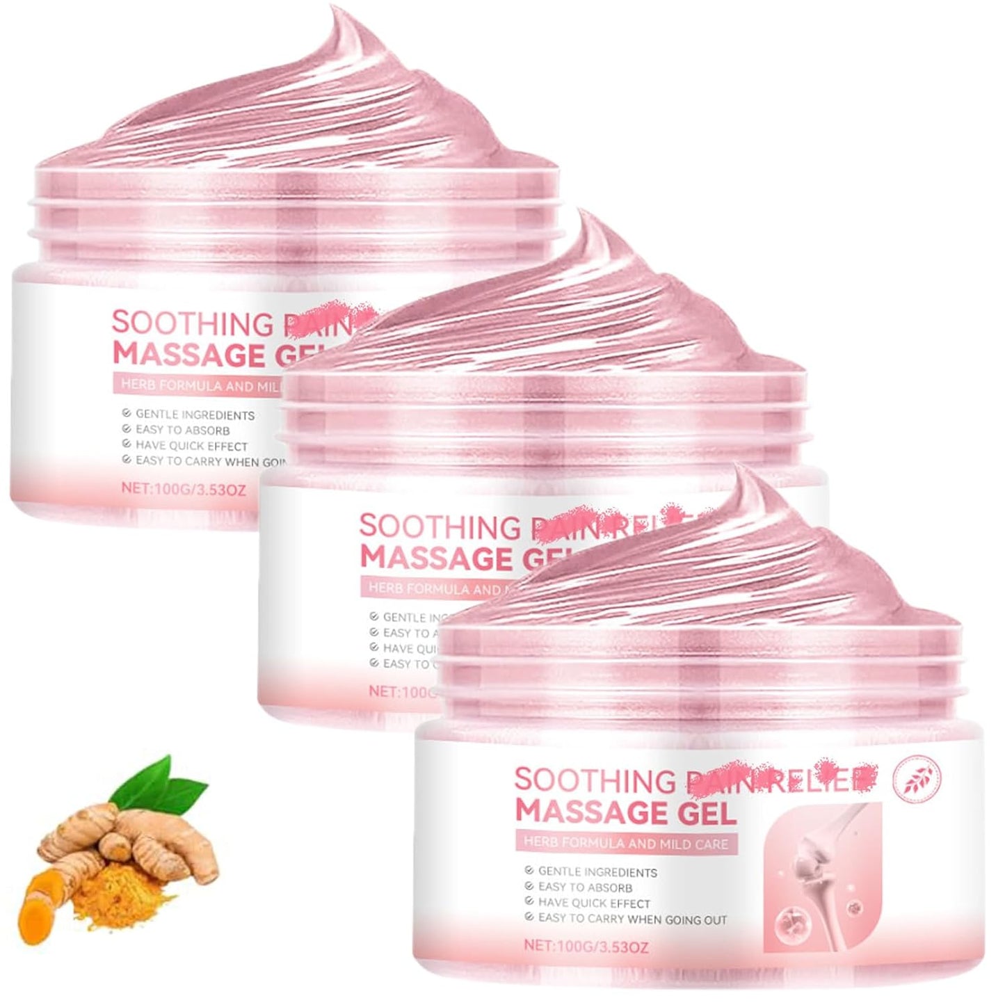 Kresin Joint Pain Gel, Soothes Hands, Neck, Feet, Knees and Lumbar for Joint Activities Throughout The Body (Pink3, 3.53 Ounce (Pack of 2))