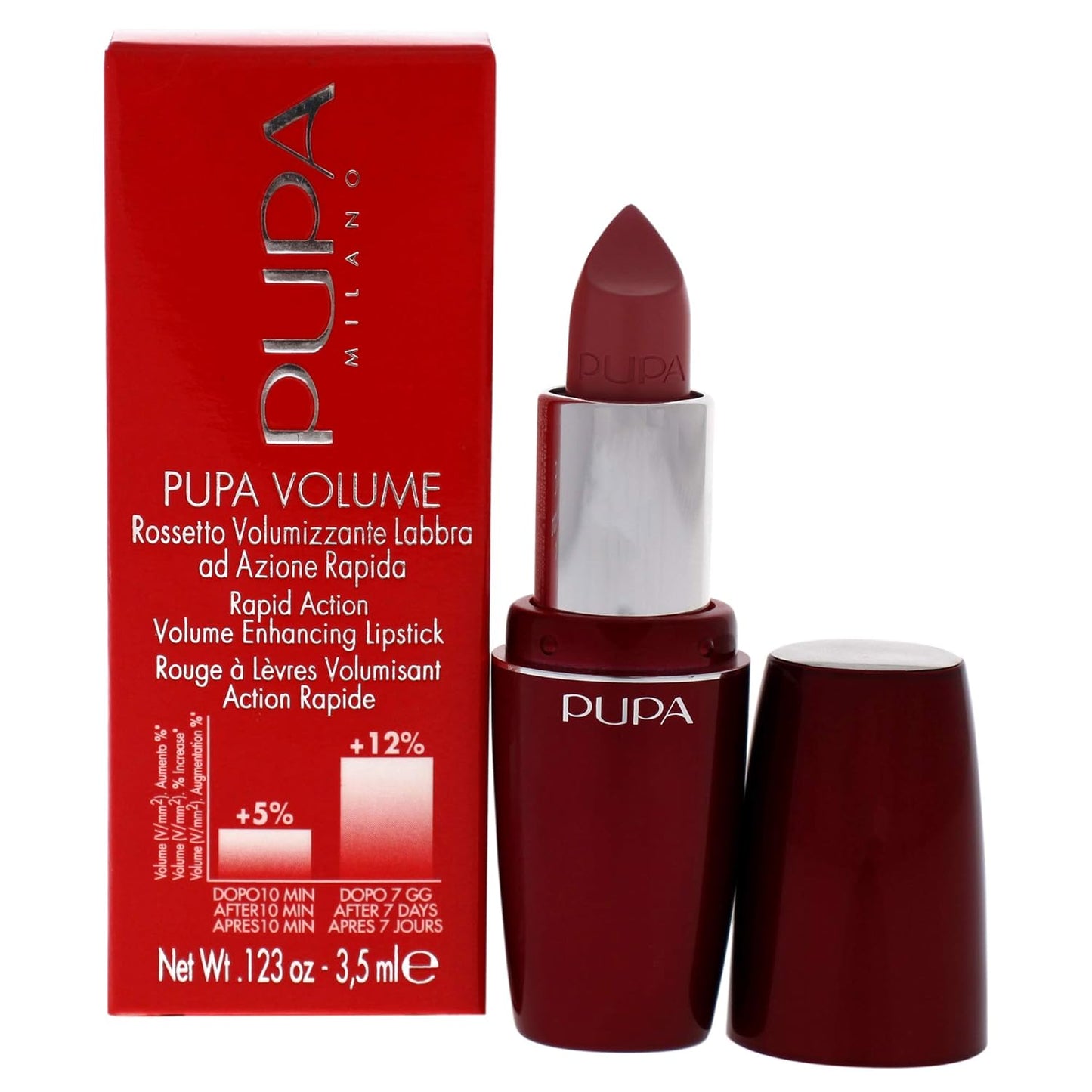 Pupa Milano Pupa Volume Rapid Action Enhacing Lipstick - 101 Nude Rose for Women - 0.123 oz Lipstick