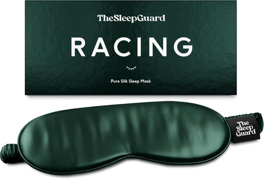 TheSleepGuard Pure Silk Sleep Mask [100% 6A Mulberry Silk, 22 Momme] Light Blocking Travel Essentials. Eye Masks for Sleeping. Black Oeko-Tex Blindfold. Eye Covers for Men & Women