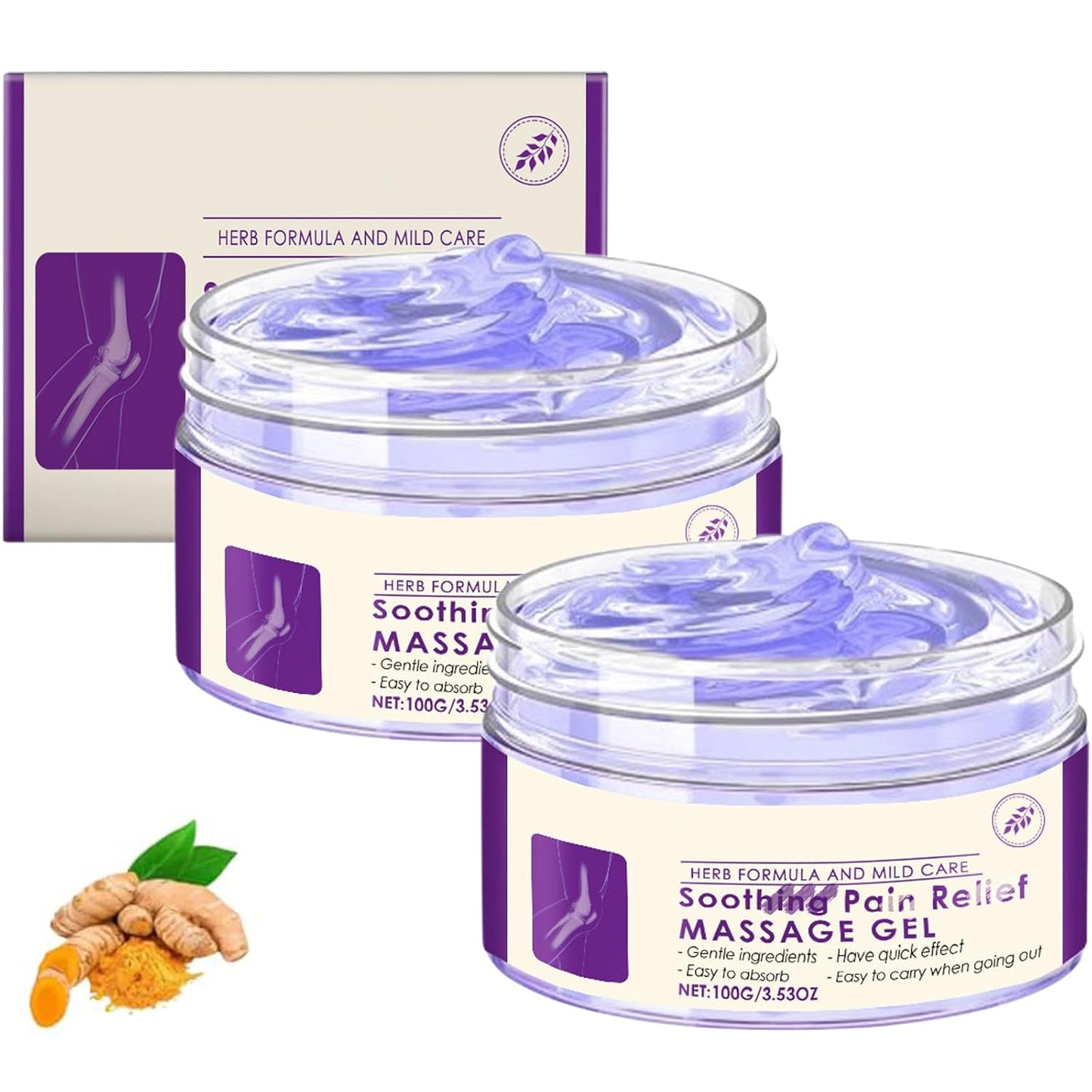 Kresin Joint Pain Gel, Soothes Hands, Neck, Feet, Knees and Lumbar for Joint Activities Throughout The Body (Purple2, 3.53 Ounce (Pack of 2))