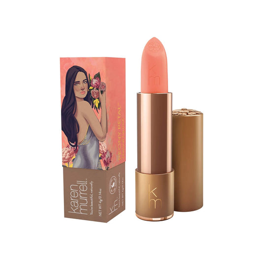 Karen Murrell - Natural Lip Stick - Lipstick 15 Peony Petal - Coral Lipstick - Matte Finish, 100% Natural Ingredients, Moisturizes & Hydrates Lips - Paraben & Cruelty Free