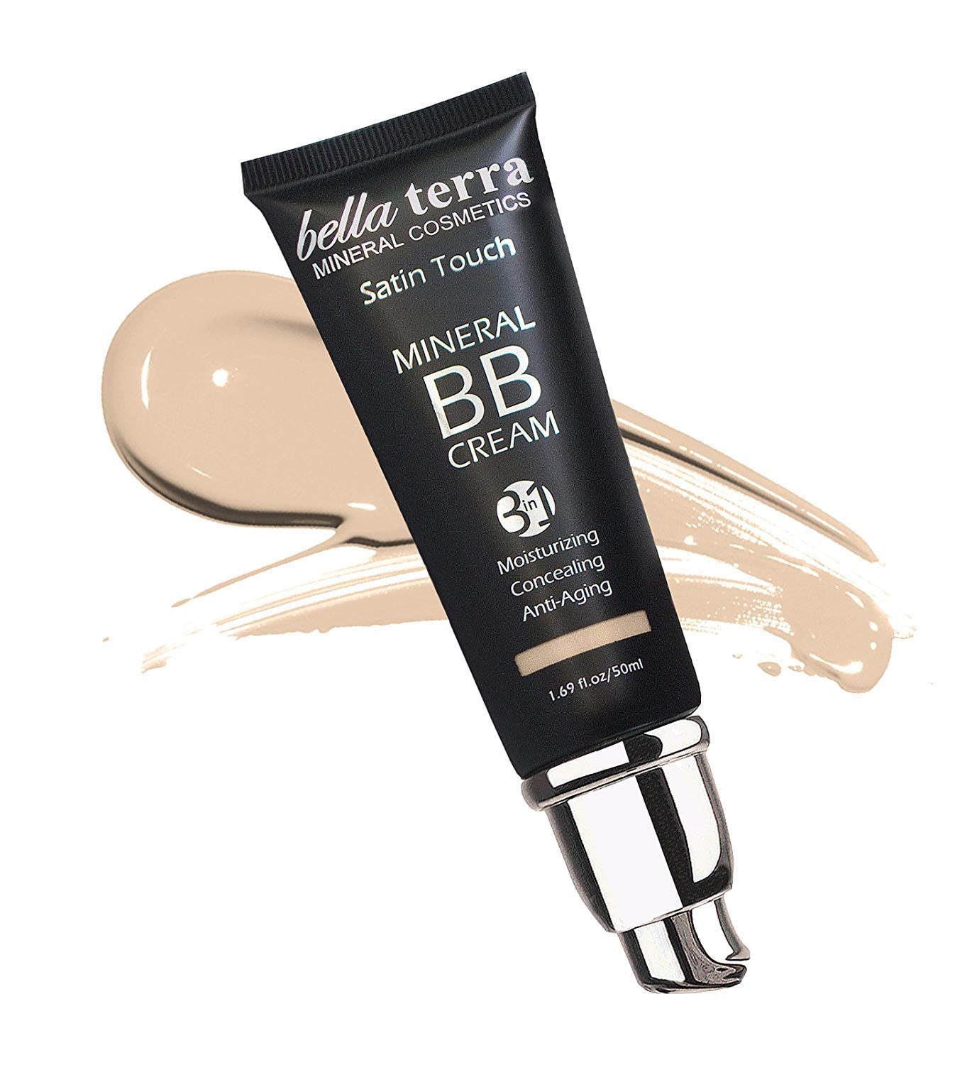 Bellaterra Cosmetics BB Cream – Tinted Moisturizer & Mineral Foundation Makeup, Fair 101 – Lightweight, Oil-Free, Buildable Coverage, Matte Finish, Anti-Aging Concealer, Clean Beauty, 1.69 oz