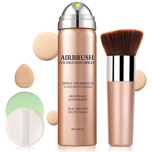 Airbrush Foundation Full Coverage for Smooth Nude Finish,Breathable Blendable Airbrush Makeup for Smooth Radiant Finish,Waterproof Foundation for Silky Mist Finish (03 Nude Color)