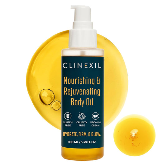 After Shower Body Oil for Women- Hydrating & Firming Natural Moisturizer for Dry Skin-Cold Pressed Jojoba, Baobab, Sea Buckthorn & Vitamin E – Non-Greasy, fast absorbing Skin Oil – 3.38 oz