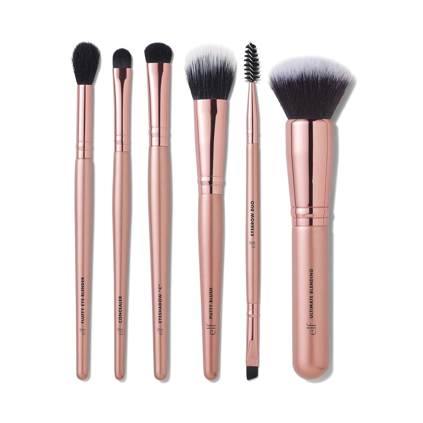 e.l.f. Flawless Face Kit, 6-Piece Brush Collection, Brushes For Face, Eyes & Brows, Vegan & Cruelty-Free