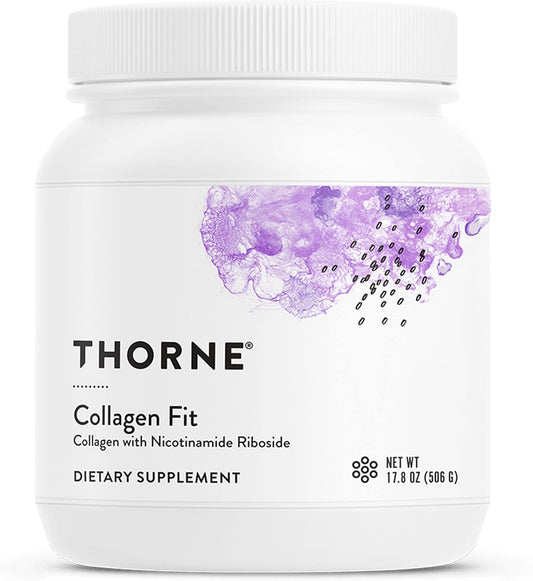 THORNE - Collagen Fit - Unflavored Collagen Peptides Powder with Nicotinamide Riboside - 15g of Collagen Peptides and 14g Protein per Serving - NSF Certified for Sport - 17.8 Oz - 30 Servings