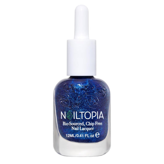 Nailtopia Bio-Sourced, Chip Free Nail Lacquer - All Natural, Strengthening Biotin and Superfood-Infused Polish - Chip Resistant Formula - Quick-Dry, Long Lasting Wear - Do You Blue - 0.41 oz