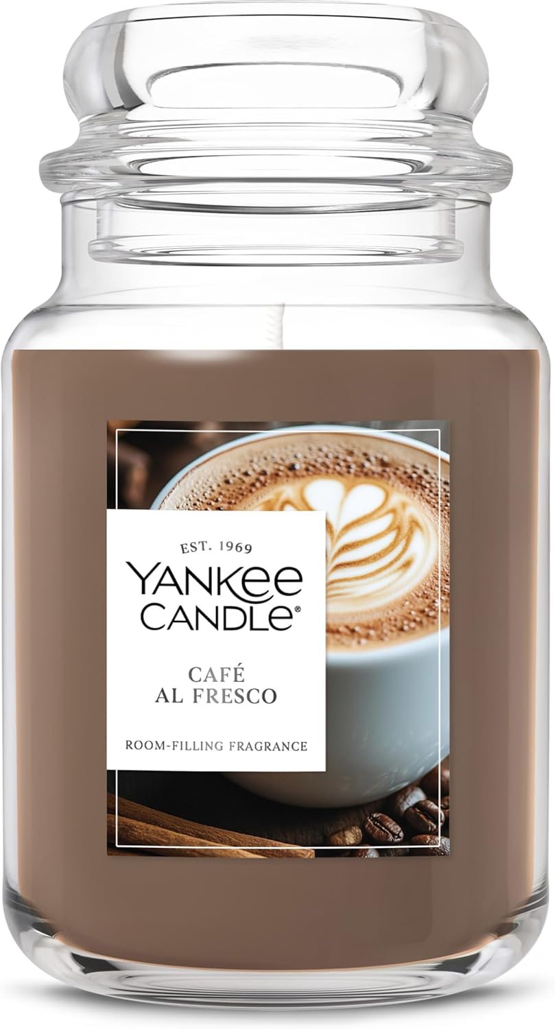 Yankee Candle Café Al Fresco Scented Candle, 22oz Large Jar with up to 150 Hour Burn Time, Giftable