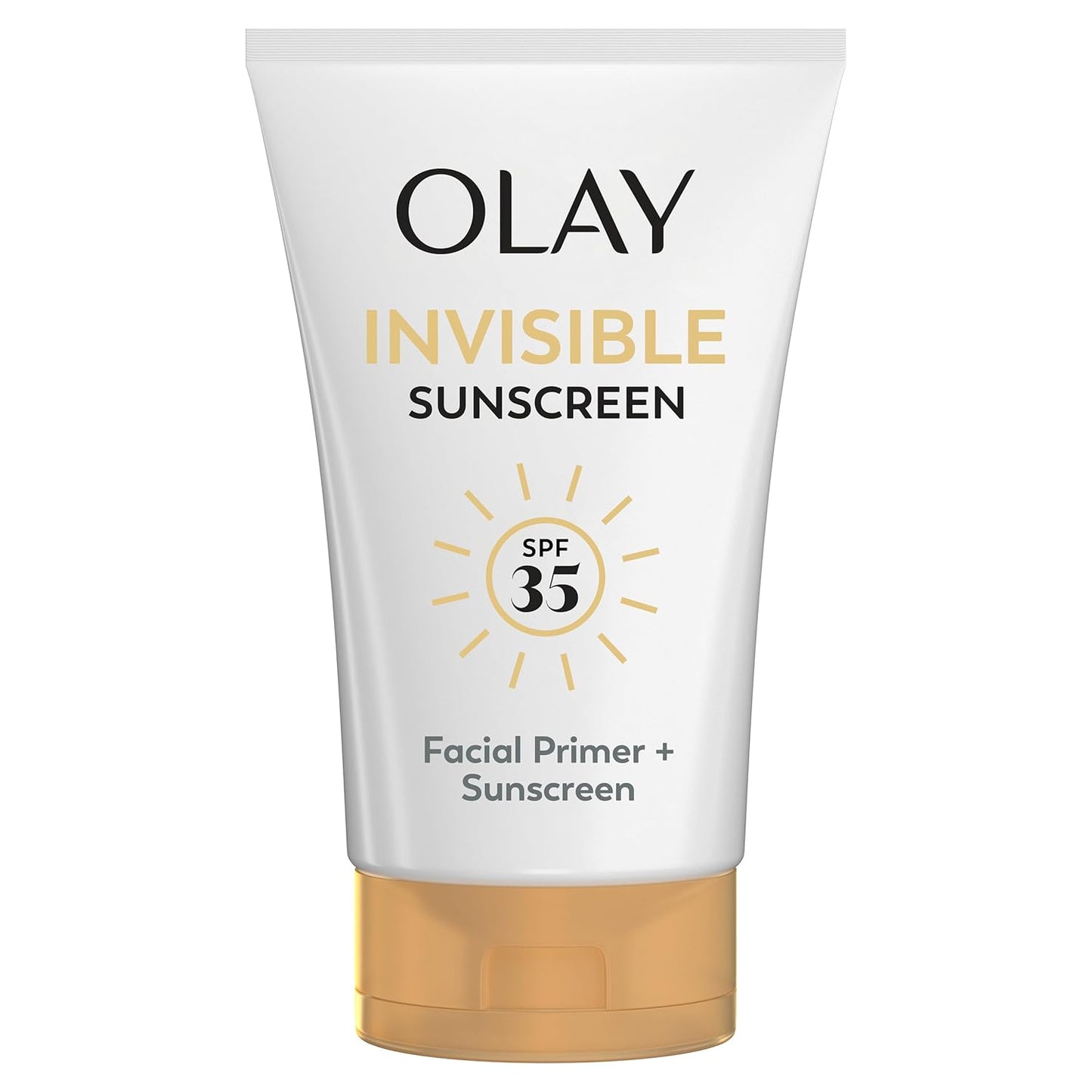 Olay Invisible Sunscreen, SPF 35, 100% Invisible Facial Sunscreen and Makeup Primer - Fragrance-Free, Weightless, No White Cast Broad Spectrum Sun Protection with Vitamin C & E, Aloe Vera, 1.7 Oz