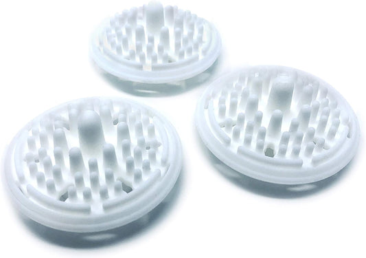 Paint Puck Paint Brush Cleaner (3-Pack, White) – Reusable Silicone Insert with Suction & Nubs for Cleaning Acrylic, Oil & Watercolor Brushes – Fits Cups for Classroom, Studio & Home Use