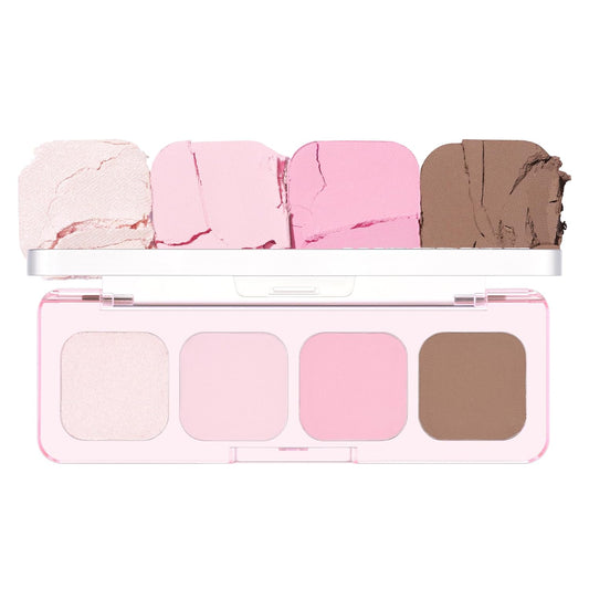 lilybyred Mood It Palette | 4-Shade Korean Eyeshadow Palette, Pre-Matched Personal Tone, Soft Blending, Buildable Coverage, Matte & Shimmer Finish, Daily Wear, Compact Size, 0.11 oz. (02 Like It)