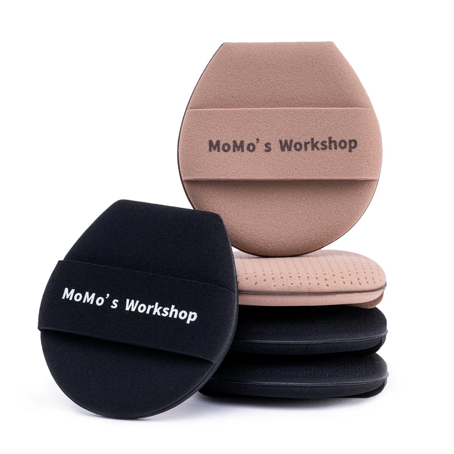 Momo's Workshop Makeup Sponge Puff, Large Beauty Puff for Quick Flawless Makeup, Concealer Puff for Liquid & Cream Foundation 3pcs