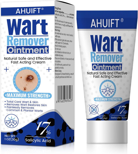 Fast Action Wart Remover Ointment Maximum Strength Cream with Salicylic Acid - Fast-Acting Wart Cream Freeze Off Designed for Warts XK04