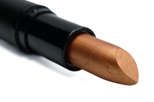 Bronze Foil Metallic Gold Brown Shiny Pearl Moisturizing Lip Cream Lipstick Color Paraben, Lanolin & Cruelty Free, No Animal Testing