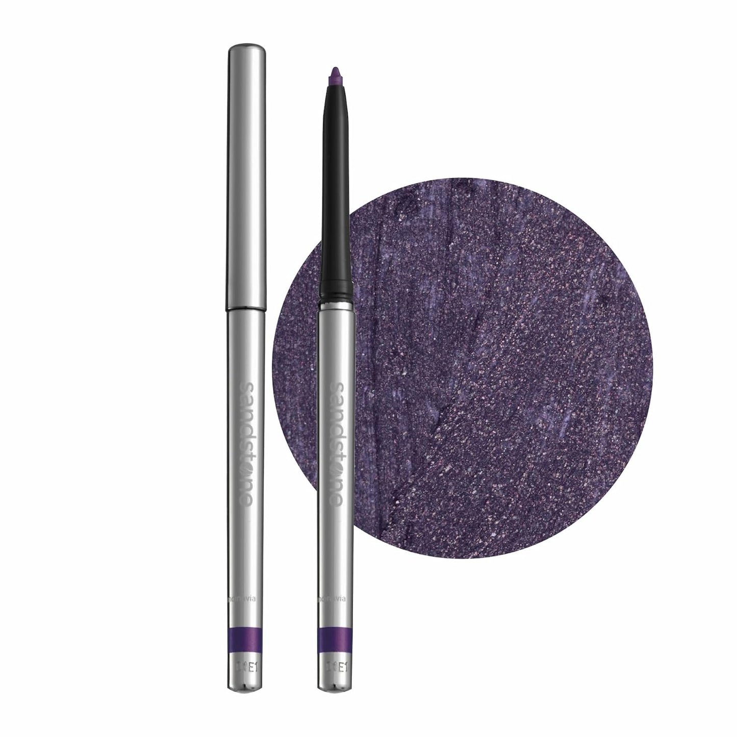 Sandstone Scandinavia Hypoallergenic Waterproof Eyeliner - Fragrance Free Metallic Eye liner - Vegan and Cruelty Free Eye Pencil - Eyeliner Pencil for Sensitive Eyes (Purple Space)