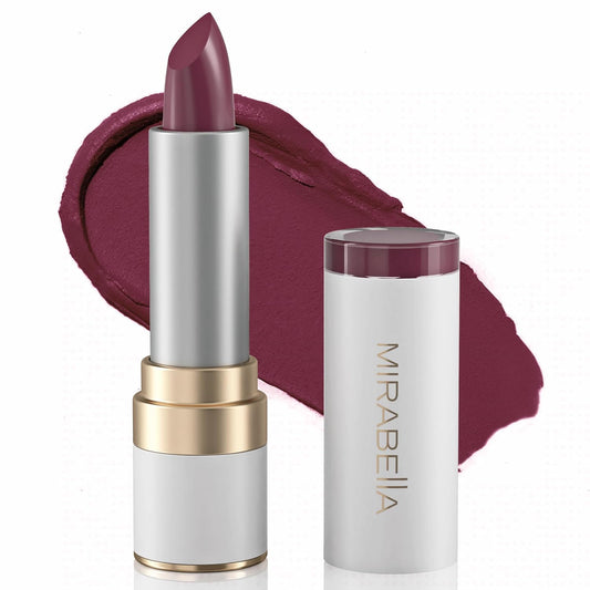 Mirabella Sealed with a Kiss Lipstick for Women - Smudge Proof Lip Stick, Long Lasting Matte Lipstick with No Bleed Hydrating Formula - Lanolin & Vitamin E Infused (Berried Modern Matte)
