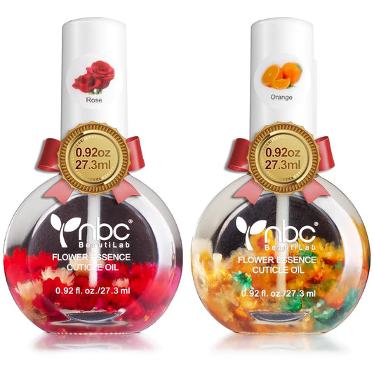 Cuticle Oil, Nail Growth Oil Natural Blend of Jojoba, Vitamin E Nail Cuticle Oil for Repairs Cuticles Overnight Moisturizes and Strengthens Nails Cuticles 2 x 0.92 oz Orange & Rose