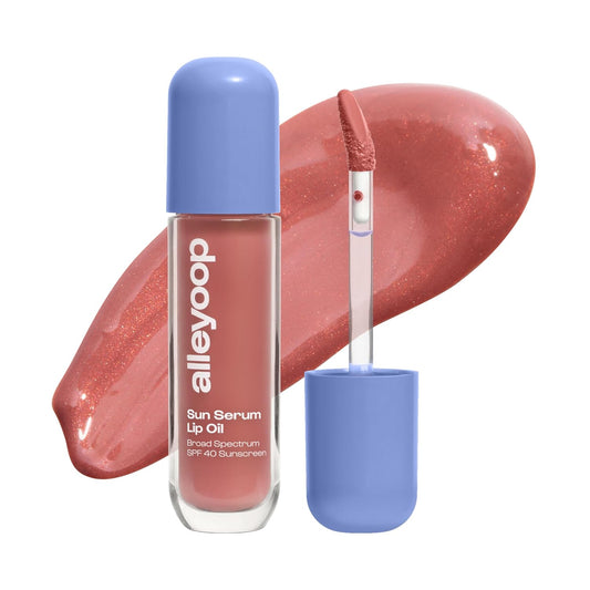 ALLEYOOP Sun Serum Lip Oil SPF 40 – Tinted Lip Oil with SPF, Hydrating Tinted Lip-Moisturizer for Women, Lips Sunscreen for Cracked Lips, Smooths & Soothes, Vegan, Travel-Friendly, Daylight