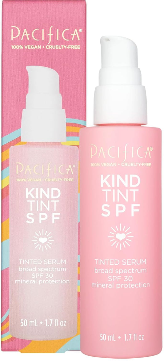 Pacifica Kind Tint SPF 30 Vegan Collagen Primer – Tinted Mineral Sunscreen & Makeup Primer, Broad Spectrum UVA/UVB Protection, Hydrates & Primes, Vegan