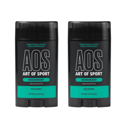 Art of Sport Men’s Deodorant, Talc Free, Eucalyptus Fragrance, Made with Natural Botanicals, Green Tea, Made for Athletes, Victory Scent, 2.7 Ounce (Pack of 2)