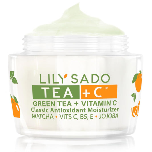 LILY SADO TEA+C™ Green Tea & Vitamin C Moisturizer - Antioxidant, Anti-Aging Anti-Wrinkle Daily Moisturizing Lotion - Hydrates, Softens, Firms & Tones for Luscious, Radiant Skin. For Women & Men