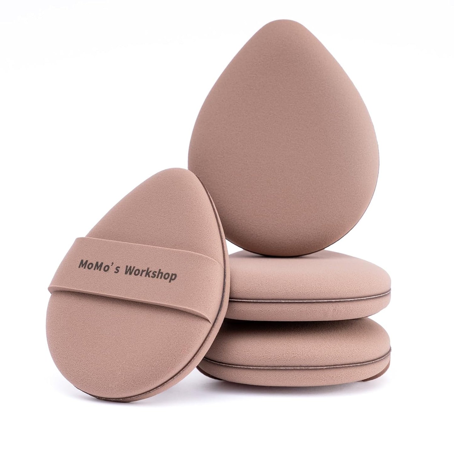 Momo's Workshop Makeup Sponge Puff, Large Beauty Puff for Quick Flawless Makeup, Concealer Powder Puff for Liquid & Cream Foundation 2PCS