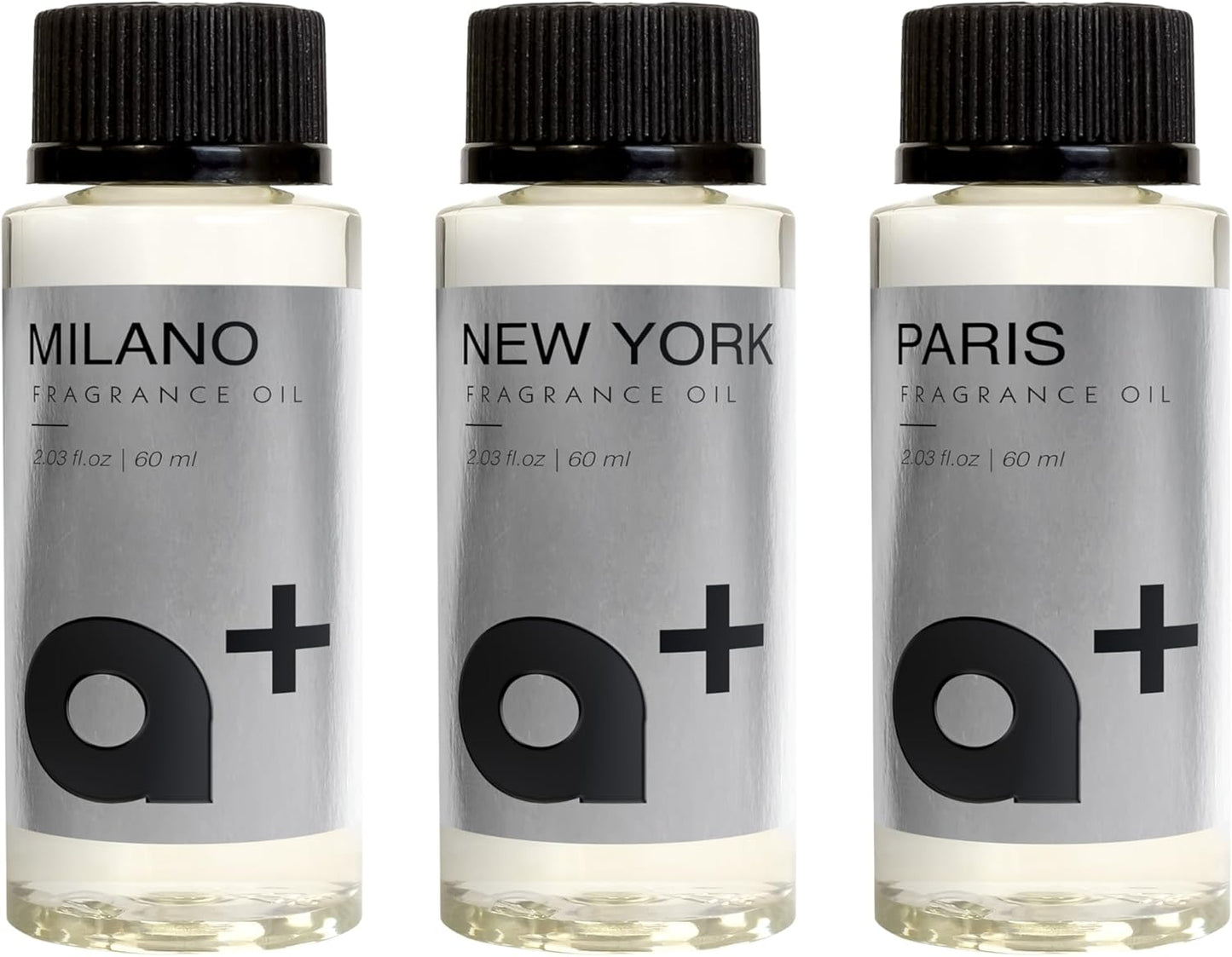 Aromar+ Fragrance Oil – Signature Set – Milano, New York & Paris – Inspired by Westin, 1 Hotel & Edison Hotel – for Waterless Diffusers – 60mL Bottles (Pack of 3)
