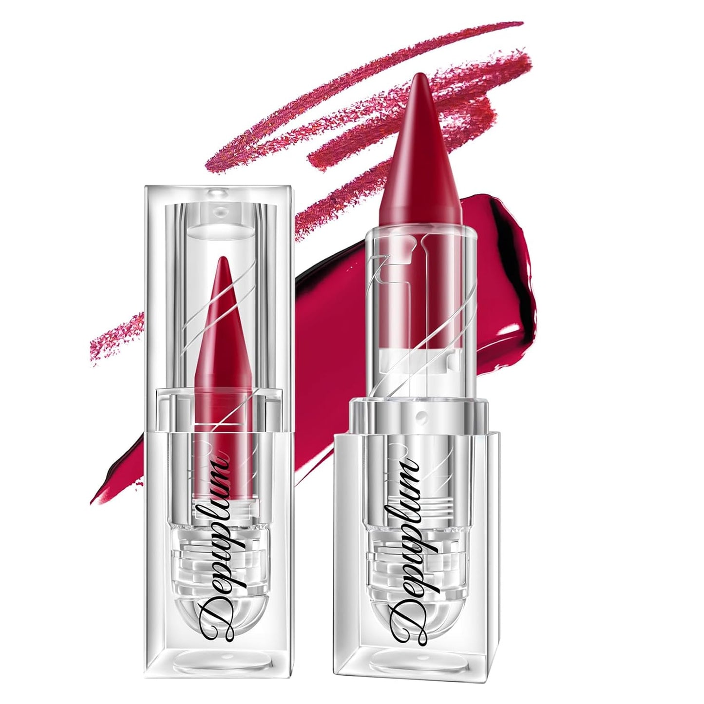 Burgundy Lipstick Gradient Matte Lipsticks Lip Liner Combo Set for Women Waterproof Long Lasting Lip Stick Pencil Cream Lip Liner and Lipstick Combo Makeup, E4