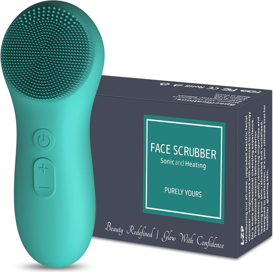 LZP Face Scrubber Facial Cleansing Brush Silicone Face Scrubber Exfoliator for Men & Women, Rechargeable Electric Facial Brushes for Cleaning and Exfoliating, Waterproof Face Scrub Brush