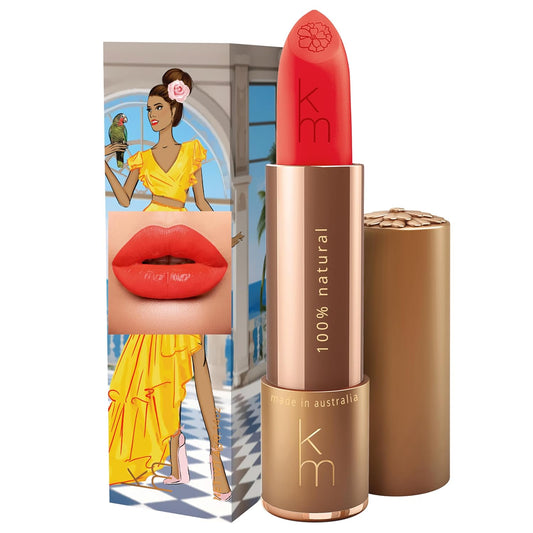 Karen Murrell - Natural Lip Stick - Lipstick 12 Rymba Rythm - Red Lipstick - Matte Finish, 100% Natural Ingredients, Moisturizes & Hydrates Lips - Paraben & Cruelty Free