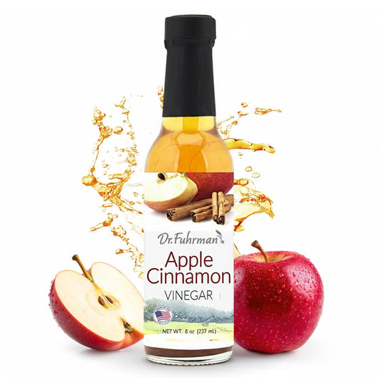 Dr. Fuhrman's Vinegar Dressing | All-Natural Dressing Made With Clean Ingredients | No Artificial Flavors or Added Sugar Healthy Low Calorie Vinegar | USA Made & Doctor Formulated | Apple Cinamon
