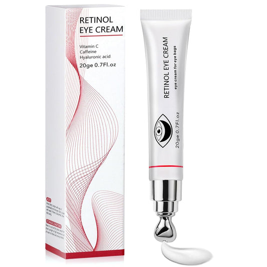 Instant Reduction of Eye Bags-Retinol Eye Cream Dark circles,Relieves Dark Circles And Puffiness, Youth Eye Cream: Smooth Wrinkles,Hydrating, Tightens The Delicate Skin Under The Eyes 0.7 OZ -L