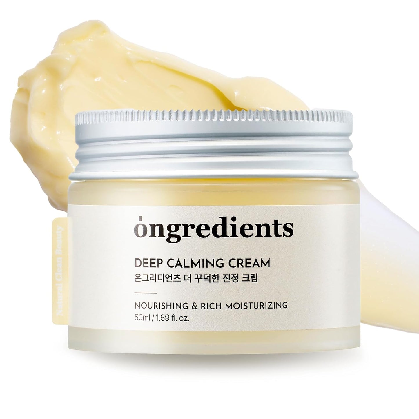 ONGREDIENTS Deep Calming Cream | Daily Face Moisturizer for Dry, Sensitive Skin | Centella Asiatica, Ceramide, Soothing, Skin Barrier, Hydrating | Fragrance-Free, Korean Skincare 1.69 fl Oz