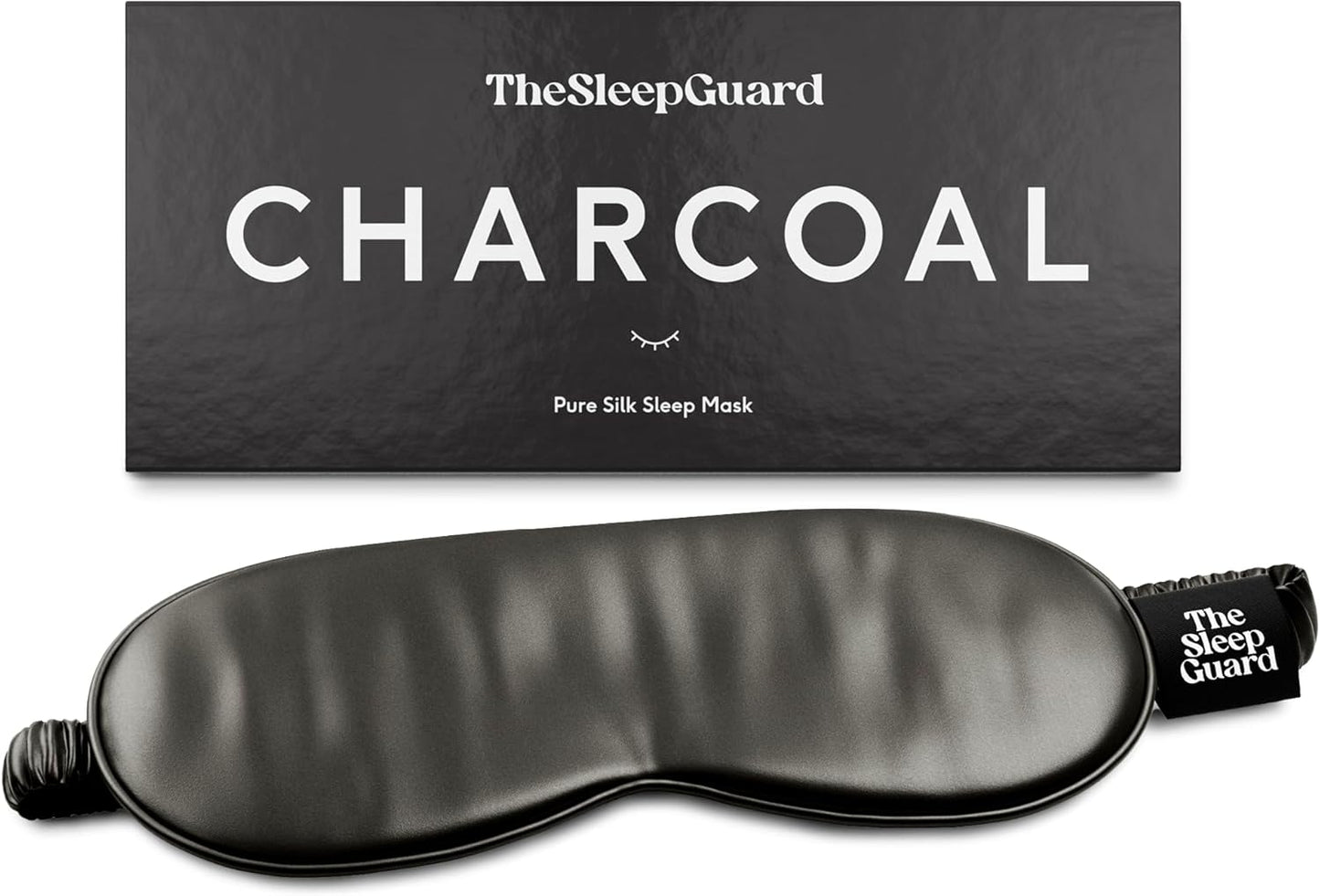 TheSleepGuard Pure Silk Sleep Mask [100% 6A Mulberry Silk, 22 Momme] Light Blocking Travel Essentials. Eye Masks for Sleeping. Black Oeko-Tex Blindfold. Eye Covers for Men & Women