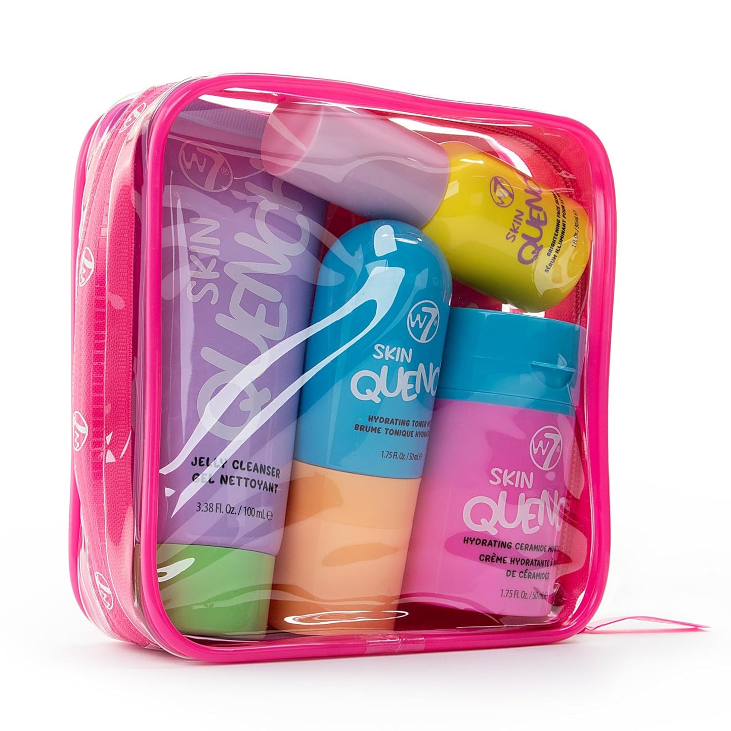 W7 Skin Quench Full Size Skincare Gift Set - Hydrating Skincare Bundle with Aloe Vera & Ceramides - Complete & Long-Lasting Moisturizing At-Home Routine