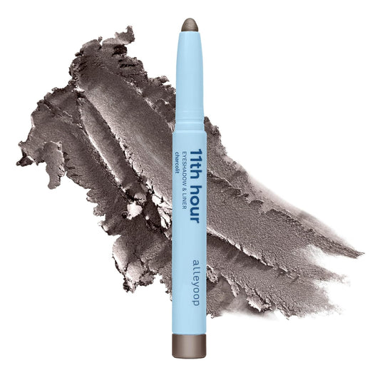 ALLEYOOP 11th Hour Cream Eye Shadow Sticks - Charcolit (Shimmer) - Award-winning Eyeshadow Stick - Smudge-Proof and Crease Proof for Over 11 Hours - Easy-To-Apply and Compact for Travel, 0.05 Oz