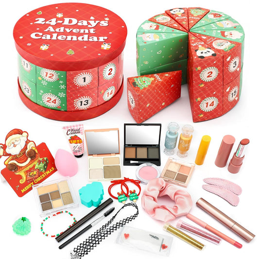 Ponhey Makeup Advent Calendar 2025, 24 Days Christams Makeup Sets For Women Surprise Gift, 2025 Xmas Countdown Calendar with 24 Individually Boxed Full Make Up Kits For Girls Teens Beauty Gift