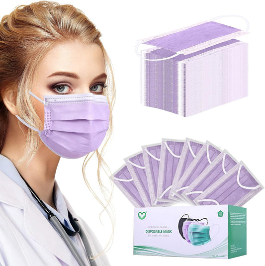 Disposable Face Mask 4-Ply for Adult, Soft Face Masks, Breathable Safety Mask…