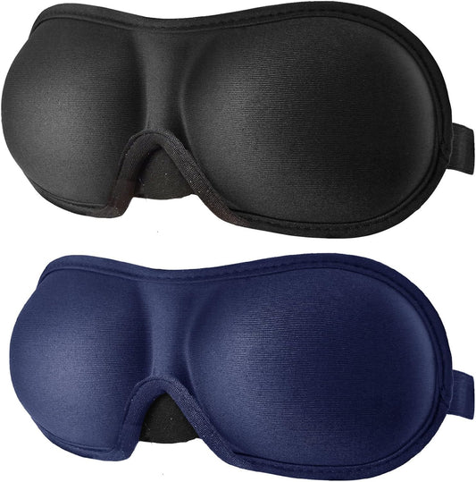 3D Eye mask for Sleeping,Machine Washable, Sleep Mask for Women, Blinder Blindfold Airplane (black+navy)