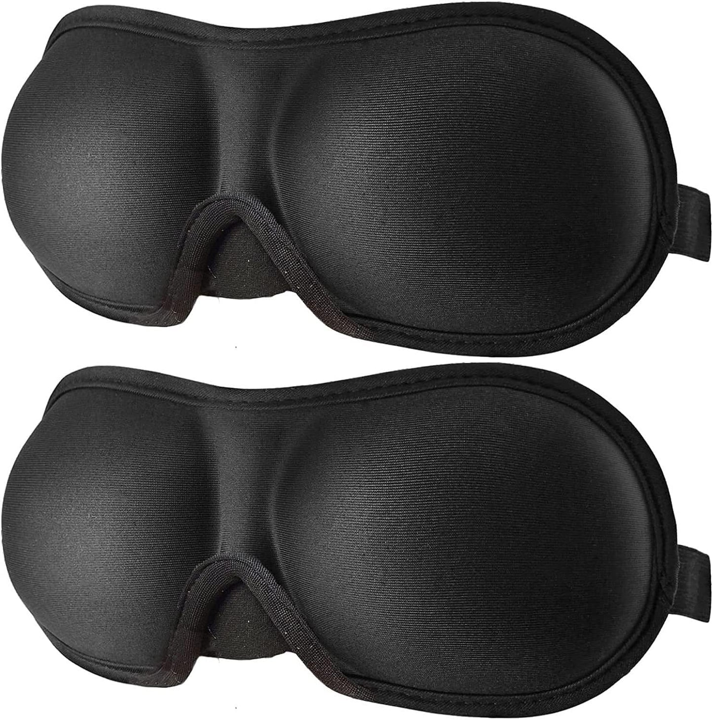 3D Eye mask for Sleeping,Machine Washable, Sleep Mask for Women, Blinder Blindfold Airplane (Black+Black)